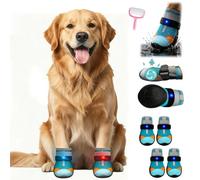 Light Up Shoes for Dogs,Breathable Mesh Non-Slip Dog Boots & Paw Protector | Light Up Dog Shoes,Glowpaws Shoes for Pet Safe Night Walking,Non-Slip Dog Sneakers with Lights,Outdoor Paws Shoes for Cat Dog