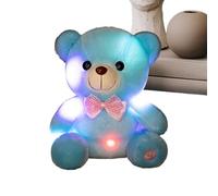 Light Up Stuffed Animal - 7.87 inch Plush Bear | Plush Glow Toy - Soft Rainbow Light up with Battery Powered Glow for Kids Bedroom Decor and Bedtime Comfort