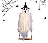 Light Up Swinging Ghost Decoration - 6.5ft Halloween Tree Ornament