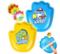 Light Up Toss And Catch Ball Set, Outdoor Sports Paddle Game, LED Sticky Catch Disc Toy With Soft Grip Straps, Interactive Beach Yard Playground Activity For Kids Boys Girls Birthday Christmas