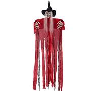 Light Up Witch Dector Halloween Conversation animée et son squelette activé par le son ajoutent une touche effrayante à votre décoration extérieure