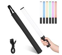 Light Wand HUIOP Baguette de lumière RGB Bâton Photographie à main Lumière vidéo Température bicolore 2500K-9900K Luminosité réglable de 12 niveaux avec 7 types d'effets d'éclairage spéciaux