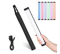 Light Wand HUIOP Baguette lumineuse RVB de 10 W Stick Photographie professionnelle à main Lumière vidéo Température bicolore 2500 K-9900 K 0-100 % Luminosité réglable en continu avec 21 types d'effets