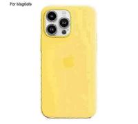 (Light Yellow) u200bFor iPhone 14 Pro MagSafe Compatible Liquid Silicone Protective Case Premium Quality