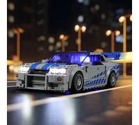 LIGHTAILING Kit d'éclairage LED pour Lego-76917 Nissan Skyline GT-R (R34) 2 Fast 2 Furious Modèle de Blocs de Construction - Jeu de lumière LED (modèle Lego Non Inclus)