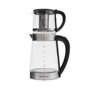Lightakai Bouilloire électrique portable en verre, 1800 W, 2,5 l + 1 l, avec petite théière