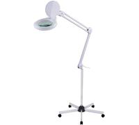Lightakai Lampe loupe LED 8 dioptries 24 W avec lumière - Pince de table à intensité variable avec support et roues pour esthéticiennes, broderies, dentistes, techniciens d'ongles, etc