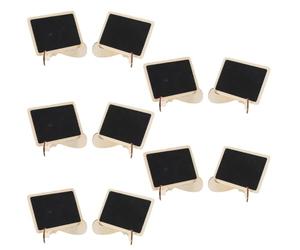 LIGHTAOTAO 10 Pièces Mini Tableau Noir en Bois, Mini-tableau D'affichage, Rectangulaire et Cœur, Bois, Écriture de संदेश, Écriture de Notice, Déco de Table, Photo Prop, pour Décoration