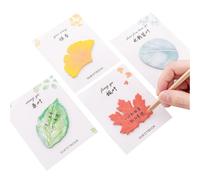 LIGHTAOTAO 112 Pièces Autocollants Mémo Feuilles Créatifs en Papier Forme Érable et Ginkgo pour Maison et École, Marqueur Pratique et Décoratif