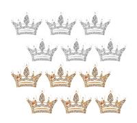 LIGHTAOTAO 12 Pièces Broches Couronne pour Femmes en Alliage Or Épingle Décorative, pour Chapeaux et Écharpes Pendant Représentations Scéniques