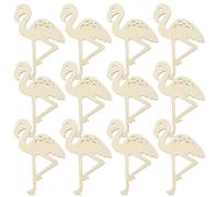 LIGHTAOTAO 12 Pièces en Bois Flamant Rose pour Loisirs Créatifs, Décoration Diy, Accessoires en Bois Naturel pour Fêtes D'anniversaire D'garçon et Filles et Activités Manuelles