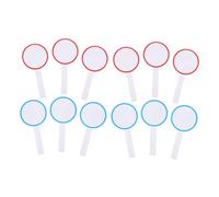 LIGHTAOTAO 12 pièces Tableau de Score Face Effaçable Planchette Blanche Portable avec Poignée Tableau de Vote pour Arbitres Jury et Enchères Bleu et Rouge