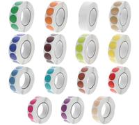 LIGHTAOTAO 15 Pièces Rouleau D'étiquettes Autocollantes Rondes de Classification Couleur en Papier, Écriture Facile, Forte Adhérence, pour Service Alimentaire et Usage Couleur Aléatoire