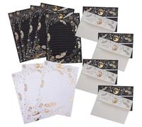 LIGHTAOTAO 1ensemble Set de Papier à Lettres et Enveloppes avec Estampage à Chaud Kit Écriture Élégant Style Japonais Enveloppes Assorties Papier à Lettre pour Correspondance Plusieurs Styles