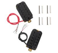 LIGHTAOTAO 2 Pièces Micro Double Bobinage pour Guitare Basse Électrique Cordes Capteur Humbucker Noir Mat avec Vis et Ressorts Accessoire de Remplacement pour Pratique et Scène