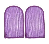 LIGHTAOTAO 2 Pièces Mitaines Exfoliantes en Nylon pour Corps Gommage Mousse Riche Compacte Légères et Portables pour Maison et Voyage