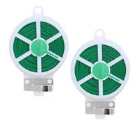 LIGHTAOTAO 2 Rouleaux Lien de Jardinage Vert en Fil de Fer PVC avec Coupe-Fil, Attache de Fixation pour Plantes Grimpantes et Légumes, pour Usage Domestique et Agricole