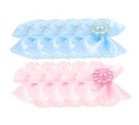 LIGHTAOTAO 20 pièces Accessoires Décorations Chien Petits Arcs de Toilettage avec Paillettes Bandeaux Cheveux pour Festivals et Fêtes