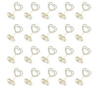LIGHTAOTAO 20 Pièces Pince Porte-photos en Métal Or, Support de Carte de Table, Porte-numéros de Table de Mariage, Clips pour Notes et Cartes, Portable, pour Photos et Étiquettes de Siège
