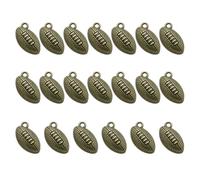 LIGHTAOTAO 20pcs Pendentifs en Alliage Forme Ballon de Rugby, Accessoires de Fabrication de Bijoux Diy, Breloques Fines et Délicates pour Bracelets et Colliers