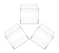 LIGHTAOTAO 3 Pièces Boîte de Baseball en Acrylique Transparente Support, Étui Sûr pour Présentation à Domicile et Pierres Minérales