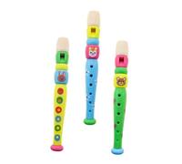 LIGHTAOTAO 3 pièces Jouets Musicaux Éducatifs pour Garçon Fille Flûte à Sifflet Légère Design Transparent et Amusant Instrument à Six pour Éveil Musical Motifs Aléatoires