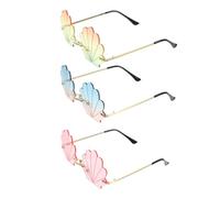 LIGHTAOTAO 3 Pièces Sandales Femme été Légères et Oversize en PC Verres Coquillage Funky pour Rassemblements Festifs Disco et Halloween Unisexes