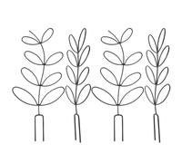 LIGHTAOTAO 4 Pièces Support de Plantes Grimpantes et Optimisation de L'exposition Lumineuse en Fer Noir Finition Mate et Maille Fine, Forme Feuille, pour Étagères Intérieures