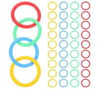 LIGHTAOTAO 40 pièces Lot de Anneaux de Reliure Flexibles Plastique Multicolores Fermoir Sécurisé pour Classeurs Souples DIY Carnet Mobiles Notes et Scrapbooking