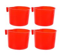 LIGHTAOTAO 4pcs Bol Suspendu pour Oiseaux et Lapins en PE Rouge, Facile à Installer, Gamelle d'eau pour Petits Animaux Cages et Clapier