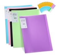 LIGHTAOTAO 5 Pièces Lot de Porte Documents à Pochettes avec Pochettes Plastiques Organiseur de Fichiers Transparent pour Documents et Présentations Dossier Portable avec Étiquettes Bureau et