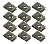 LIGHTAOTAO 50 Clips de Fixation de U pour Pare-Chocs Voiture Clips de Retenue Métalliques Robustes en Fer Universels pour Intérieur Garde-Boue et Carrosserie Kit 50 Pièces pour