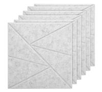 LIGHTAOTAO 6pcs Panneau D'absorption Acoustique en Fibre de Polyester Haute Efficacité pour Isolation Sonore, Autocollant Mural pour Studio et Salle de Musique