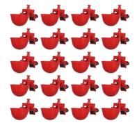 LIGHTAOTAO Abreuvoirs Automatiques pour Volailles 20pcs en Plastique Rouge Volume d'eau Réglable, Buveurs pour Poulets et Cailles pour Élevages Avicoles Couleur Aléatoire