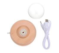 LIGHTAOTAO Boîte à Musique Boule de Cristal en Bois Lampe de Projection LED Rotative, Décoration de Bureau pour Étagère ou Table, Alimentation USB