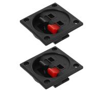 LIGHTAOTAO Bornier de Haut-Parleur Double Rangée 2pcs en Alliage de Zinc et Abs, Transmission Stable, Solution de Câblage pour Concerts et Discours