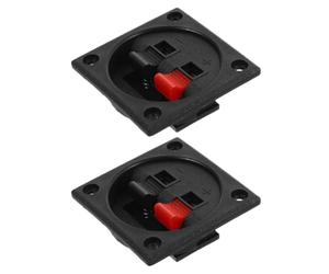 LIGHTAOTAO Bornier de Haut-Parleur Double Rangée 2pcs en Alliage de Zinc et Abs, Transmission Stable, Solution de Câblage pour Concerts et Discours