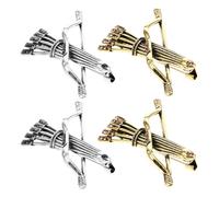 LIGHTAOTAO Broche flèche de sécurité et tir à l'arc élégante lot de 4 pièces - Accessoire de revers masculin et féminin pour soirées formelles et mariages