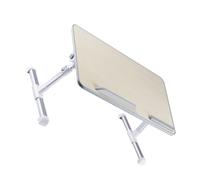 LIGHTAOTAO Bureau D'ordinateur Pliable en Bois Beige Hauteur Réglable, Design Simple et Fonction Pratique pour Étudier ou Travailler Confortablement Lit