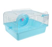 LIGHTAOTAO Cage Portable en Plastique et Fer avec Poignée pour Hamster 1 Set Complet Équipée de Roue, Bol et Abreuvoir, pour Voyages et Camping pour Petits Animaux