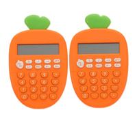LIGHTAOTAO Calculatrice Carotte Portable 2 Pièces Mini Calculette de Poche 12 Chiffres Fonction Addition Soustraction Multiplication Division pour Étudiants Bureaux École