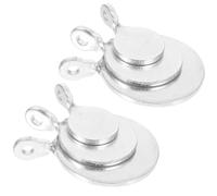 LIGHTAOTAO Cibles en Acier Manganèse Argentées Outil de Précision Lot de 6 Pratique Design Suspendu pour Tir à l'arc pour Entraînement et Exercice de Tir