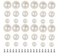 LIGHTAOTAO Clous-Rivets en Perles Fantaisie 150 Pièces pour Vêtements et Paquet, Rivets Nacrés en ABS, Tailles 6-10 MM, Adaptés pour Voiles de Mariée et Projets DIY