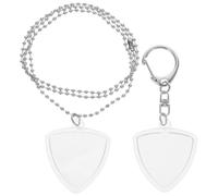 LIGHTAOTAO Collier Porte-médiators Transparent avec Étui Porte-clés en Plastique et Métal, Rangement Portable pour Médiators pour Concerts Professionnels et Pratiques