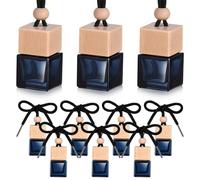 LIGHTAOTAO Cordelette Lot de 10 Décor Polyvalent et Rechargeable Diffuseurs Suspendus en Verre Noir pour Voiture pour Miroir Intérieur