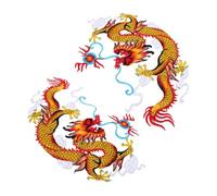 LIGHTAOTAO Écusson Thermocollant Utilisation Polyvalente Dragon Brodé Traditionnel et Design Élégant en Polyester Décorative pour Vêtements et Qipao