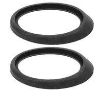 LIGHTAOTAO Embase pour Antenne de Voiture en Caoutchouc Noir, Joint D'étanchéité 2pcs, Résistant et Polyvalent pour Remplacement et Montage D'antenne Automobile