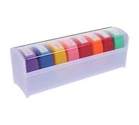 LIGHTAOTAO Ensemble de 8 Tampons de Bureau Pratiques en Abs Phrases Claires pour Marquage de Documents en Entreprise, Livré Boîte de Rangement pour Gagner du Temps