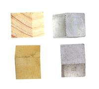 LIGHTAOTAO Ensemble de Cubes de Densité 4pcs en Cuivre, Fer, Aluminium et Bois pour Exploration Densité en e Physique Rangement Plastique Pratique