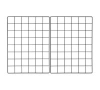 LIGHTAOTAO Grille Murale Métallique Noire 2pcs en Fer pour Décoration Murale Pratique et Création D'espace de Rangement, Maison Bureau